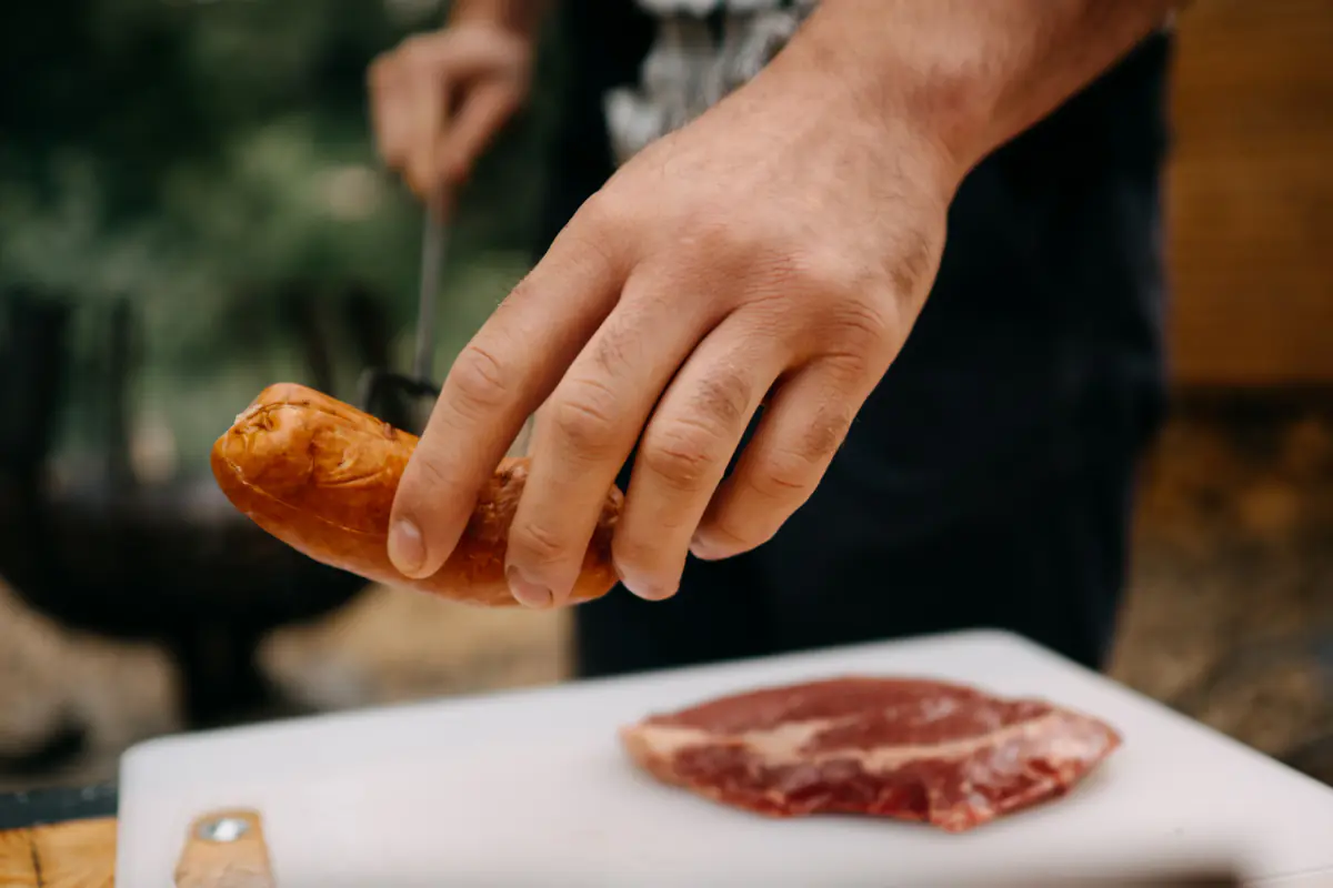 Getting meat ready for the grill