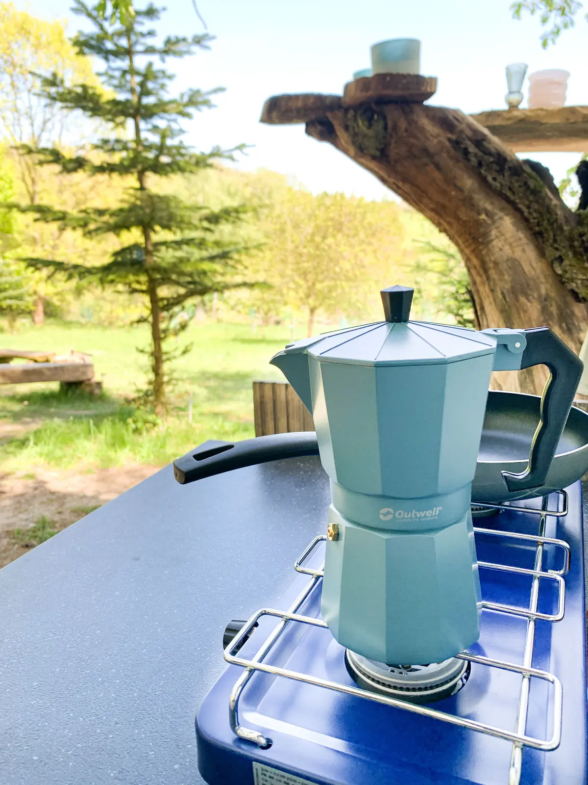 Moka pot on the table